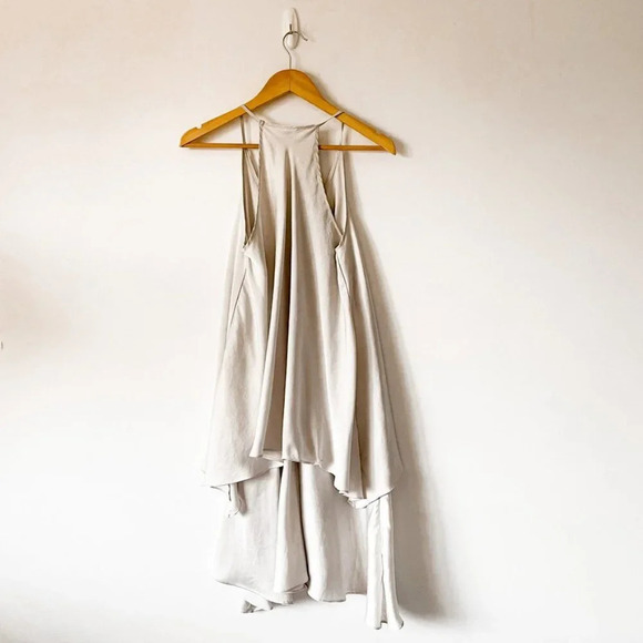 Oak + Fort Satin Effect Tiered Double Layer Dress - Picture 3 of 5